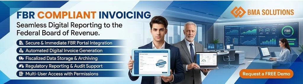 FBR compliant digital invoicing — secure FBR portal integration, automated invoice generation, and audit support