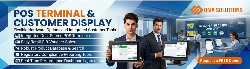 POS terminal and customer display hardware for retail